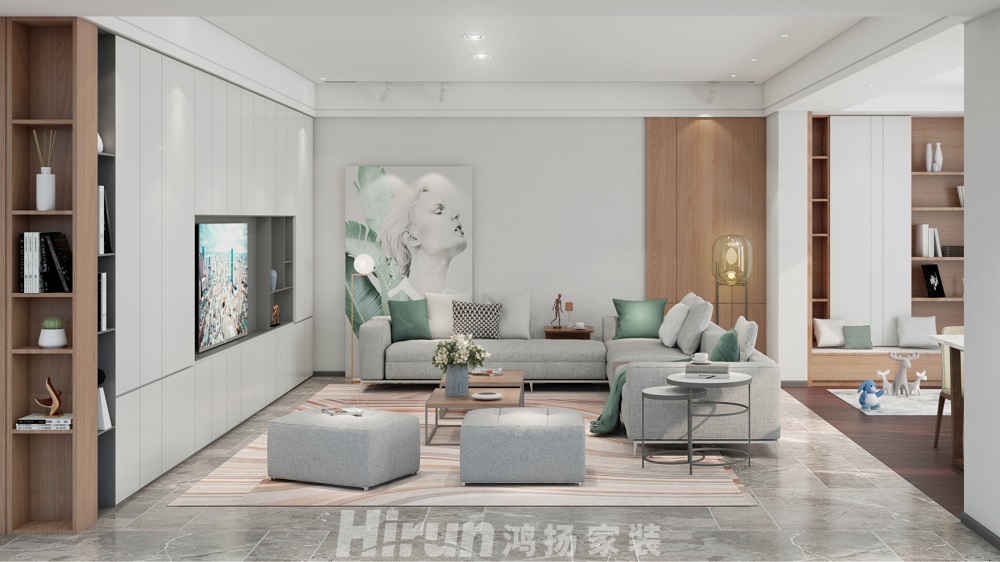 清溪川玖號120㎡北歐之光三居室 裝修案例效果圖-02