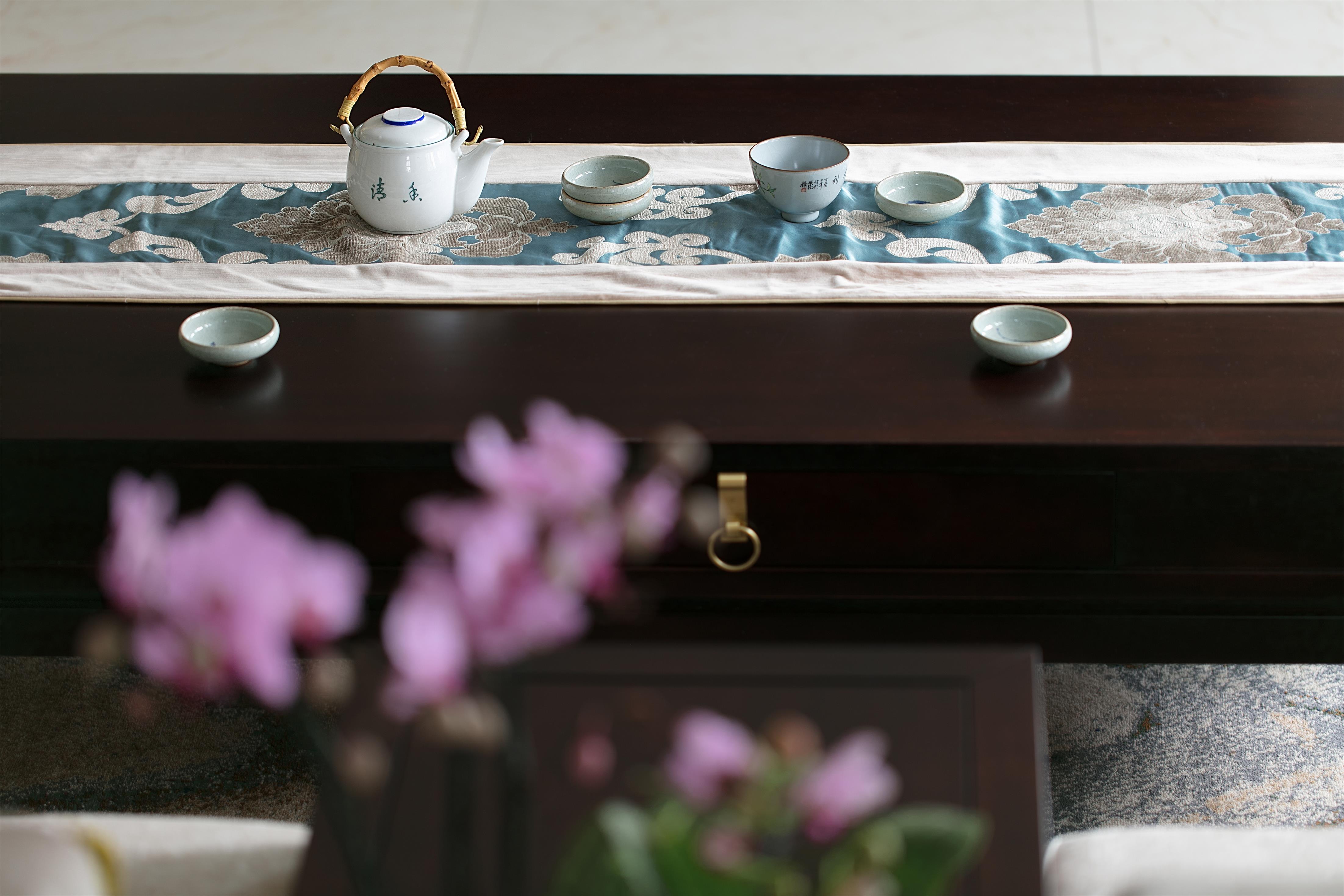 綠城桂花城150㎡復合寫意四居室 裝修案例效果圖-swsy2017_8