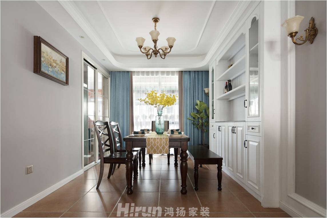 五礦萬境園140㎡新裝飾主義三居室 裝修案例效果圖-圖片3