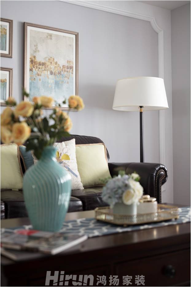 五礦萬境園140㎡新裝飾主義三居室 裝修案例效果圖-圖片1