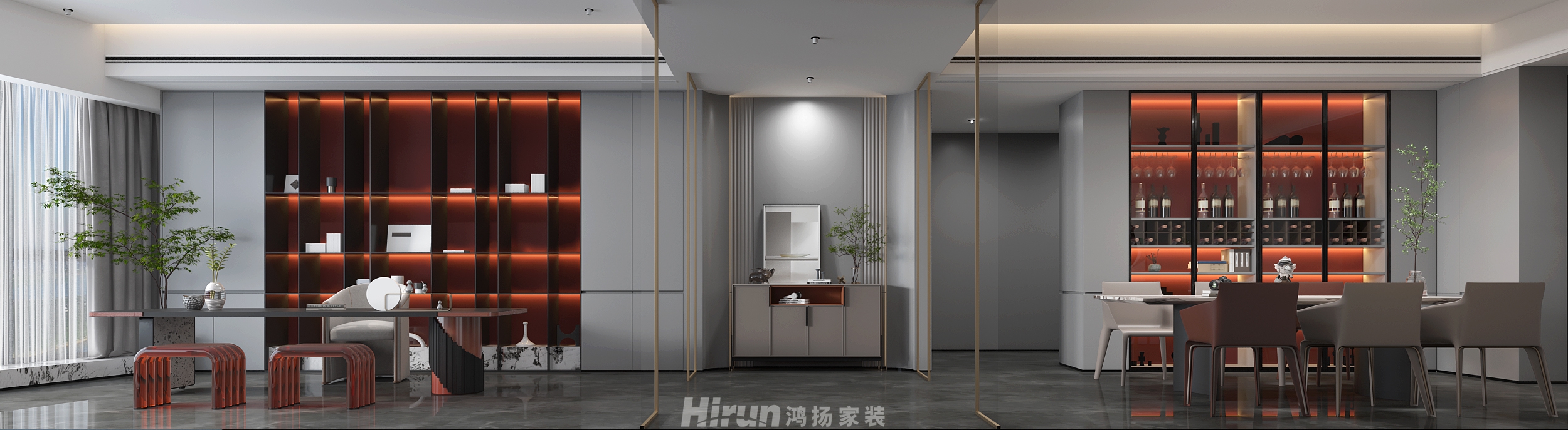 保利天禧220㎡雅致現代大平層 裝修案例效果圖-12