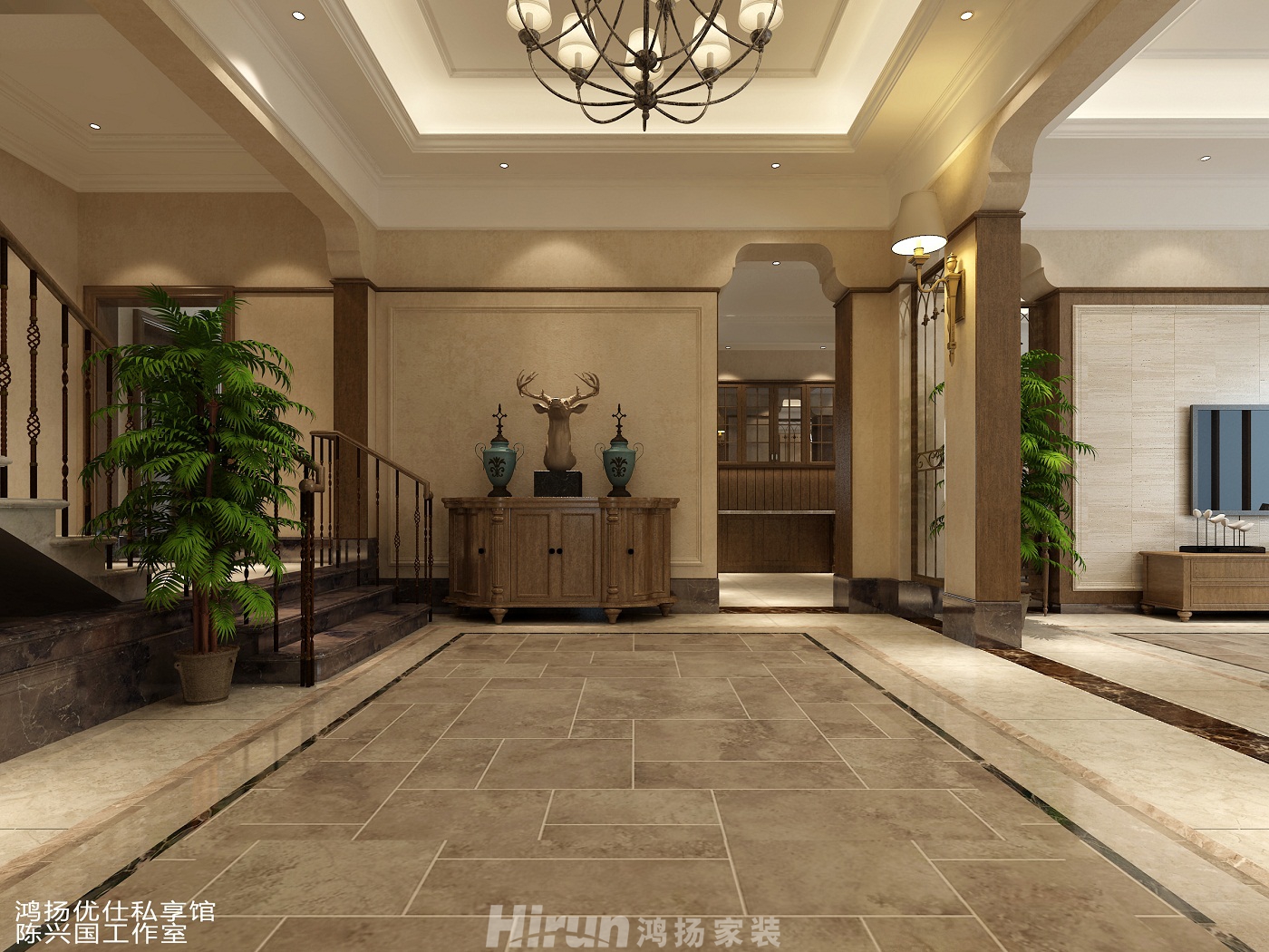 金澤園500㎡輕歐簡美別墅 裝修案例效果圖-7