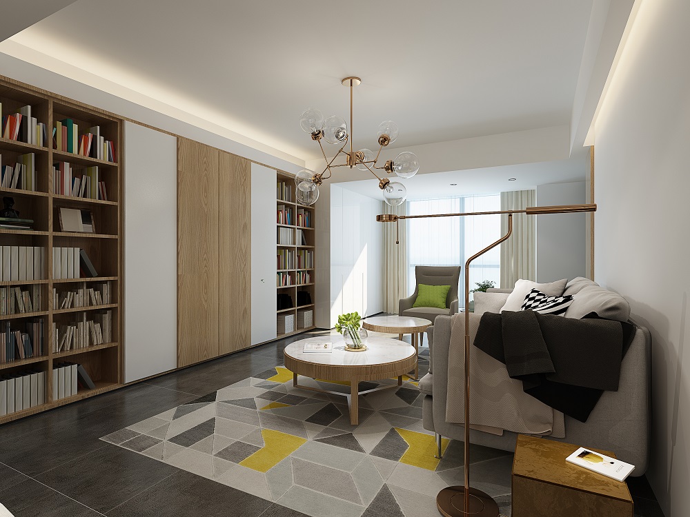 月湖蘭庭180㎡北歐之光大平層 裝修案例效果圖-3