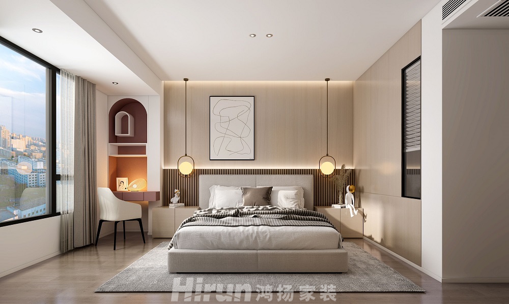 蓉國新賦140㎡雅致現代四居室 裝修案例效果圖-5