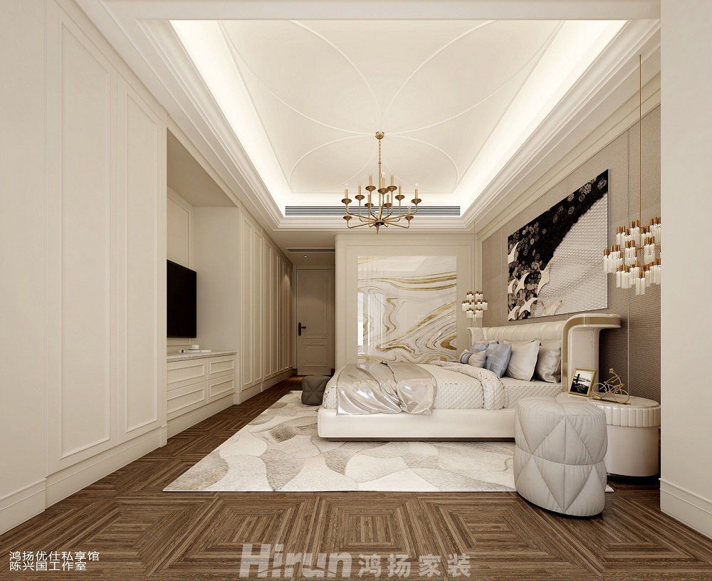 達(dá)美溪湖灣200㎡輕歐簡(jiǎn)美大平層 裝修案例效果圖-Y132395268335253