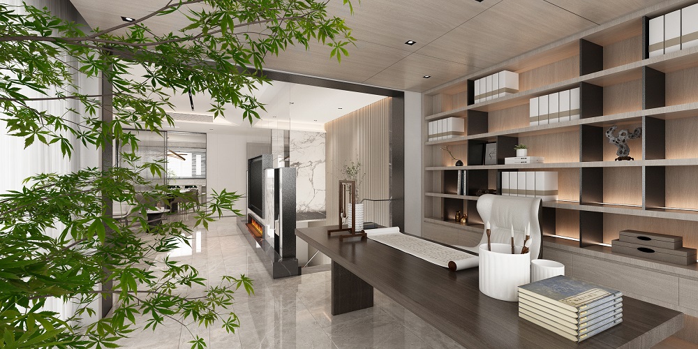 東方名苑首府300㎡意境東方別墅 裝修案例效果圖-客廳角度3