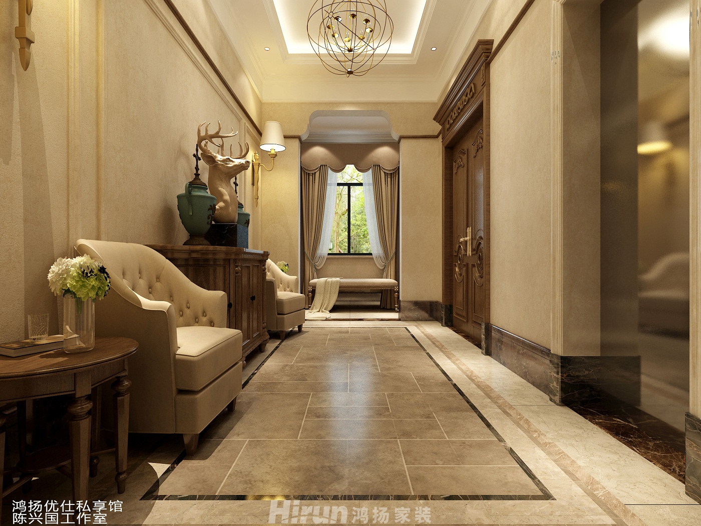 金澤園500㎡輕歐簡美別墅 裝修案例效果圖-6