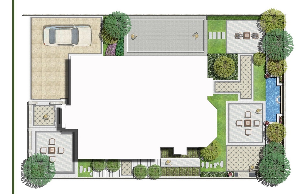 保利閬峰500㎡輕歐簡美別墅 裝修案例效果圖-C132395261966353