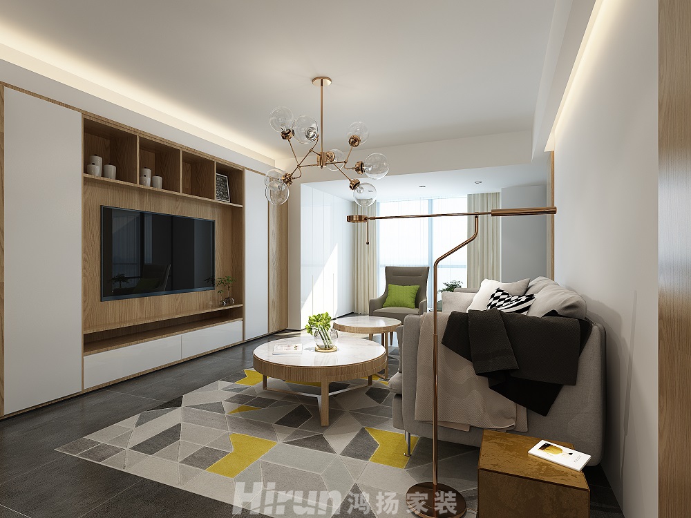 月湖蘭庭180㎡北歐之光大平層 裝修案例效果圖-6