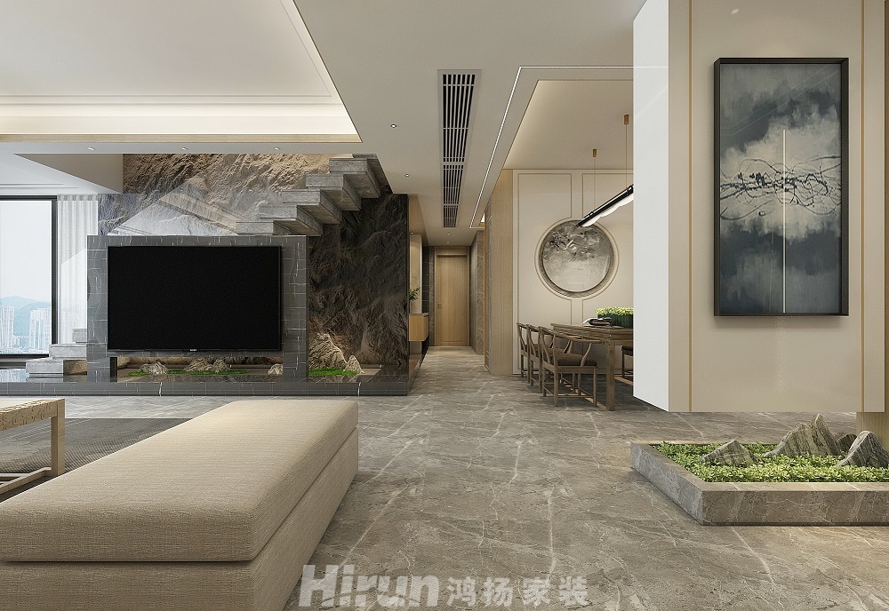 云頂梅溪湖320㎡復(fù)合寫意復(fù)式 裝修案例效果圖-云頂梅溪湖 (6)