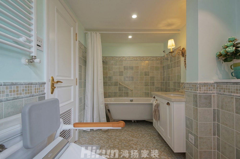 長沙歸心苑202㎡輕歐簡美大平層 裝修案例效果圖-主衛