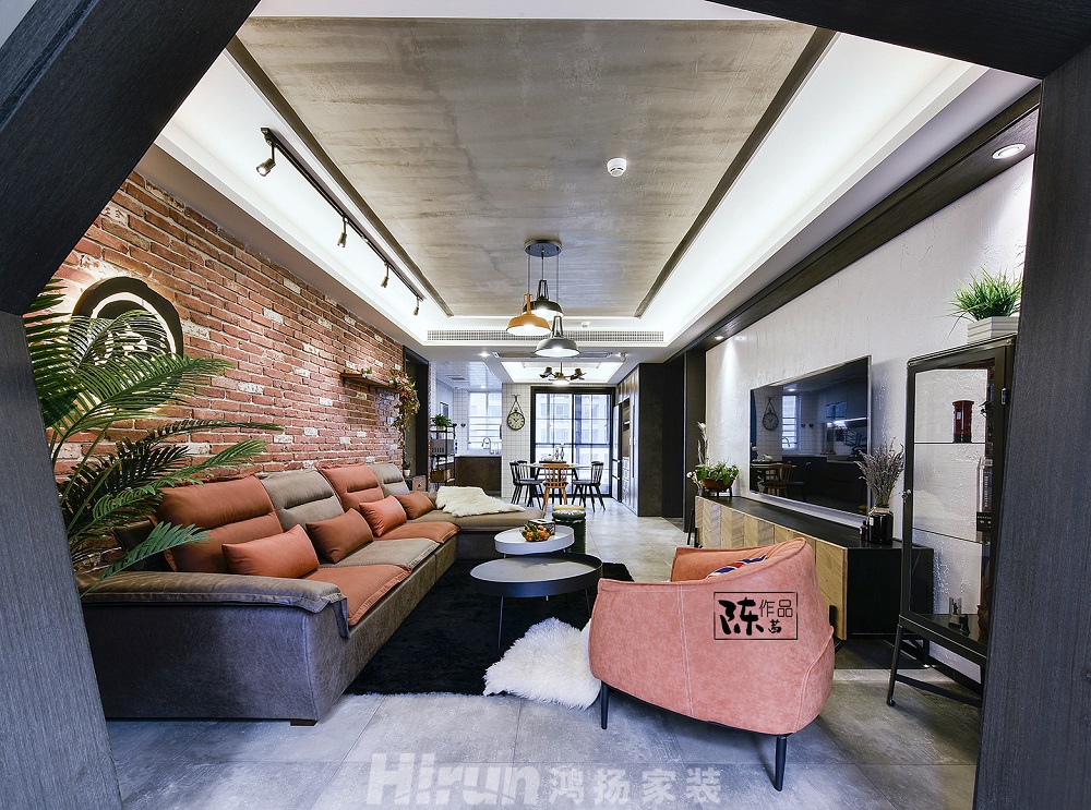北辰三角洲136㎡工業再造四居室 裝修案例效果圖-007