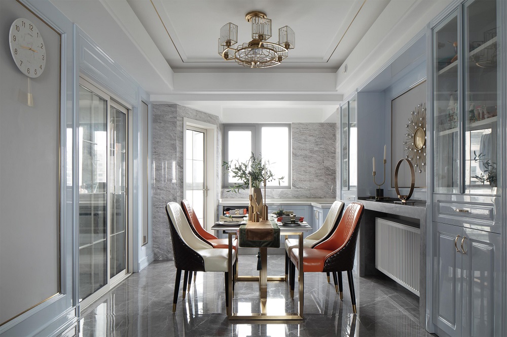 建發中央公園160㎡新裝飾主義四居室 裝修案例效果圖-SWSY2020-6