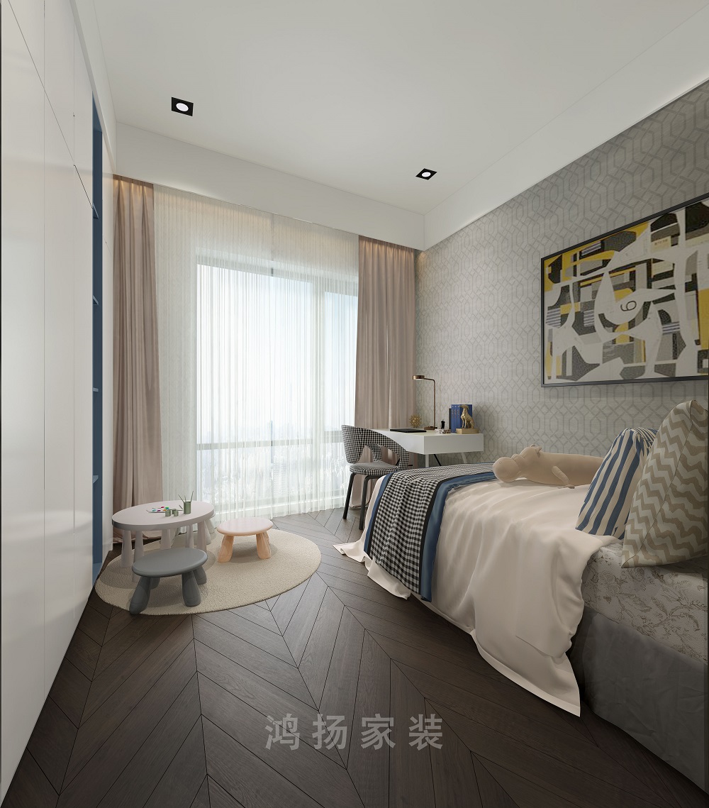 北辰定江洋220㎡雅致現代大平層 裝修案例效果圖-3