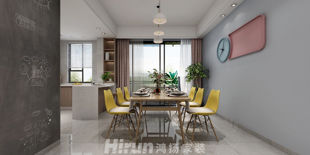 融創(chuàng)提香藍岸200㎡北歐之光復式 裝修案例效果圖-4