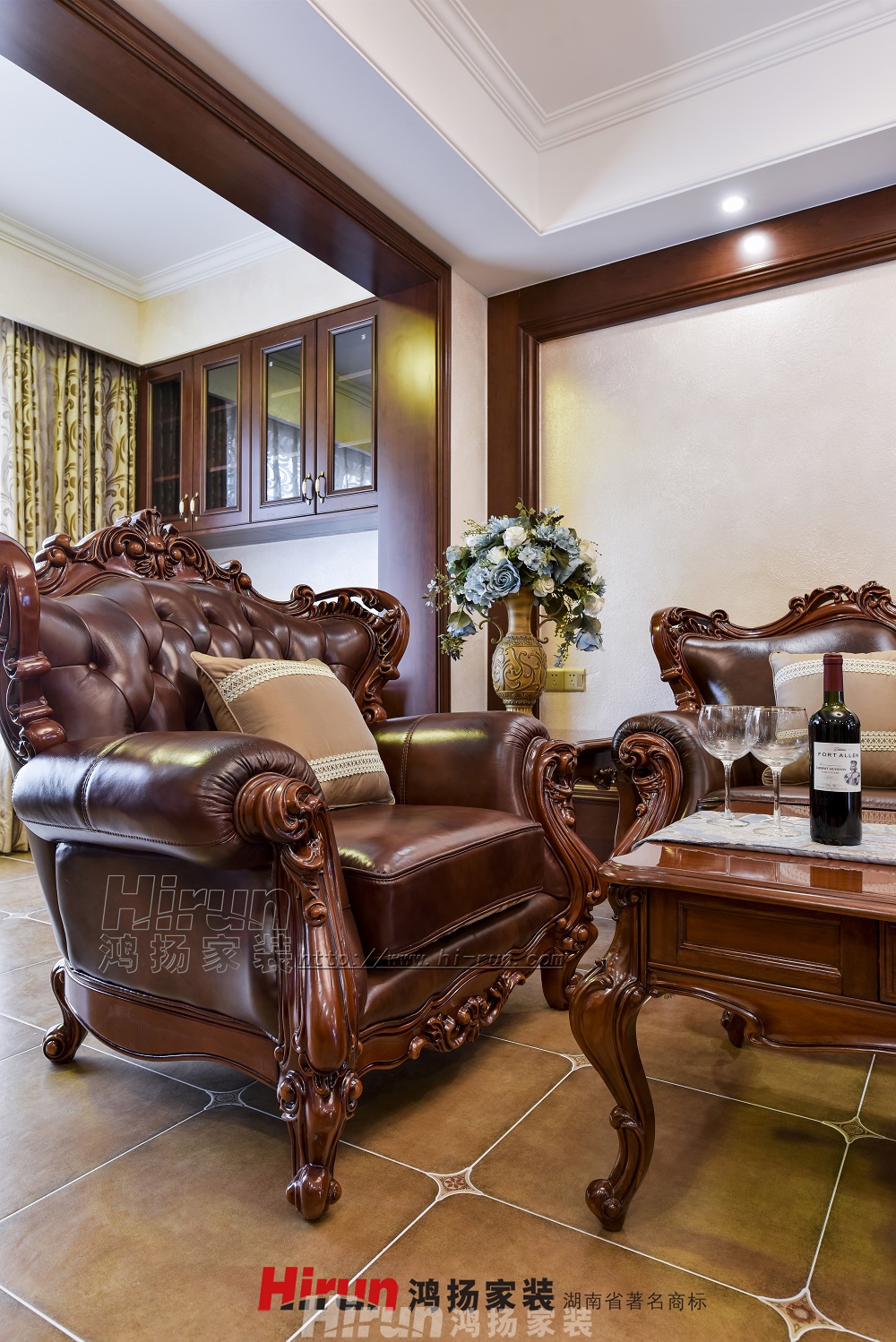 中泰財富湘江165㎡歐美香頌四居室 裝修案例效果圖-8