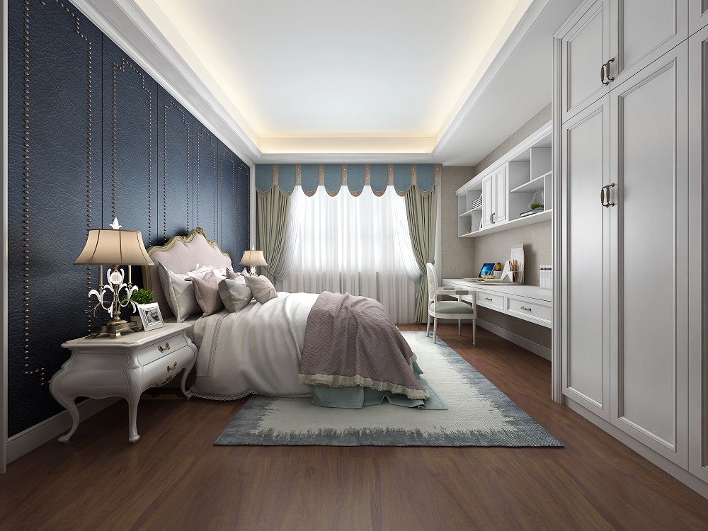 碧桂園十里江灣150㎡歐美香頌四居室 裝修案例效果圖-5