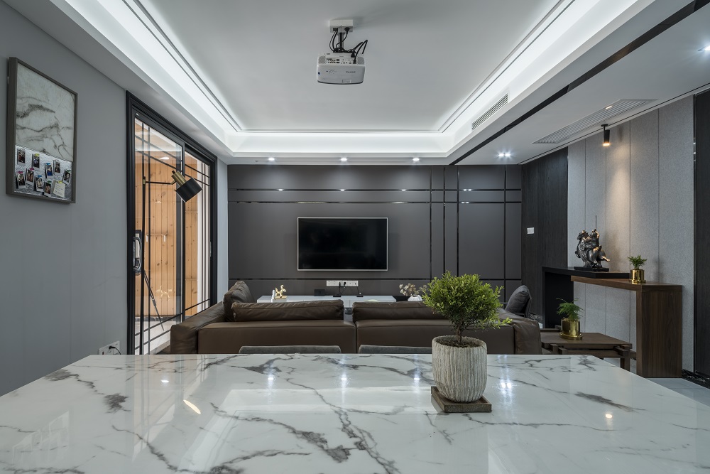 香江水岸新城150㎡雅致現(xiàn)代四居室 裝修案例效果圖-15