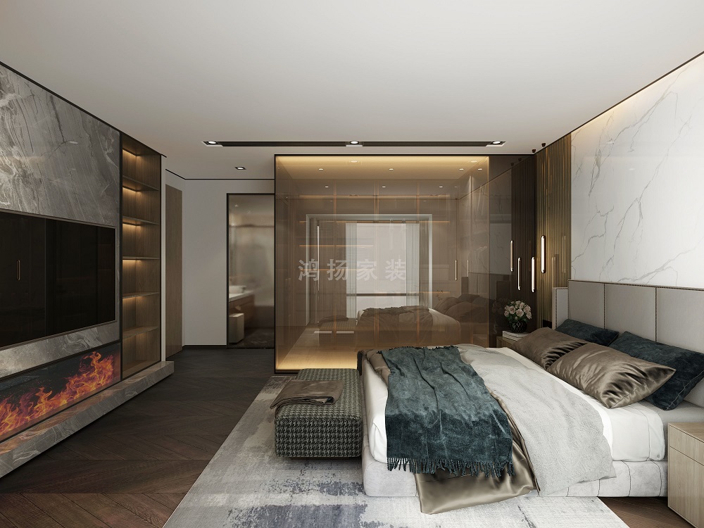 北辰定江洋220㎡雅致現代大平層 裝修案例效果圖-4