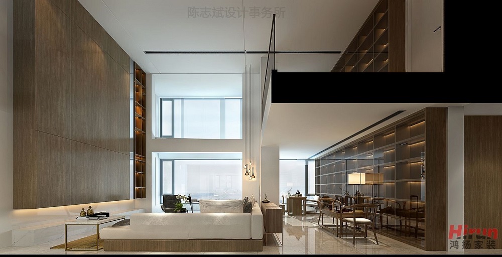 武漢華僑城260㎡雅致現(xiàn)代復(fù)式 裝修案例效果圖-W132379807581868