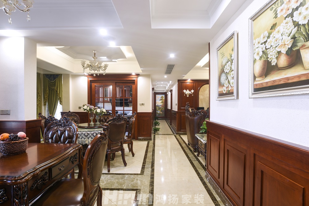 公園世家160㎡歐美香頌四居室 裝修案例效果圖-8