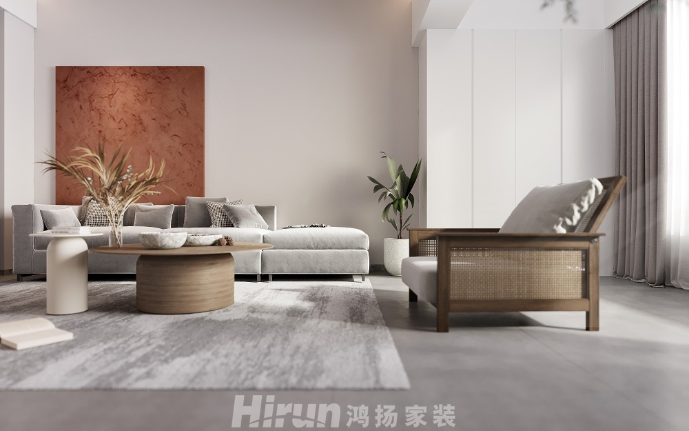 翠湖小區(qū)145㎡極簡(jiǎn)詫寂四居室 裝修案例效果圖-3