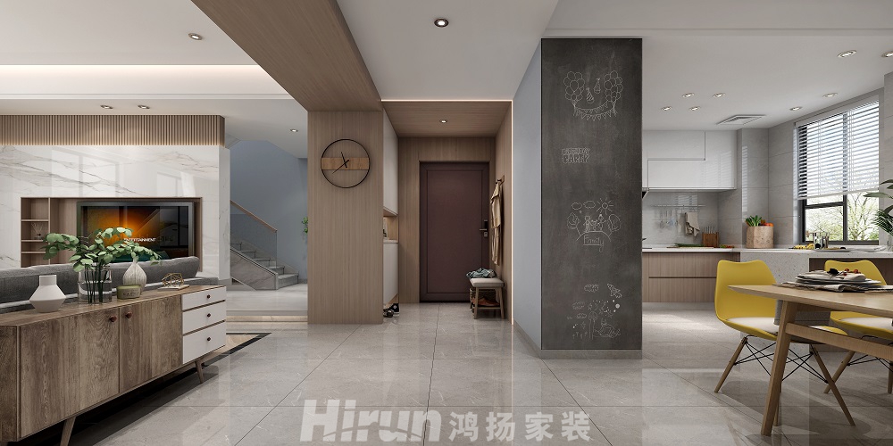 融創(chuàng)提香藍岸200㎡北歐之光復式 裝修案例效果圖-1