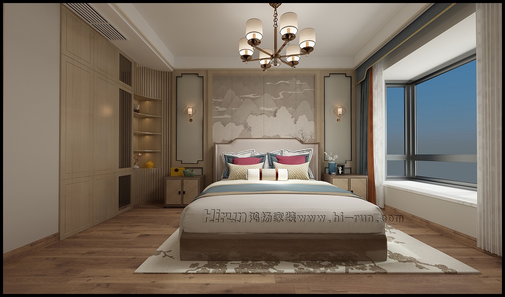 華晨金水灣180㎡復合寫意大平層 裝修案例效果圖-06主臥