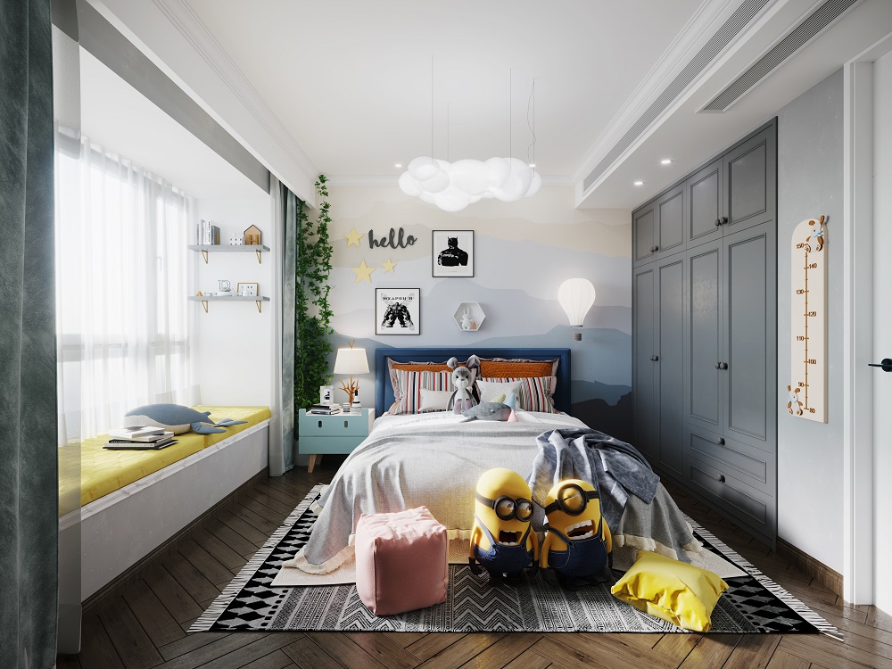 中建湖山240㎡雅致現代復式 裝修案例效果圖-小孩房