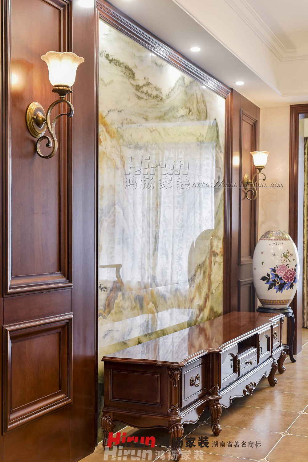 中泰財富湘江165㎡歐美香頌四居室 裝修案例效果圖-7