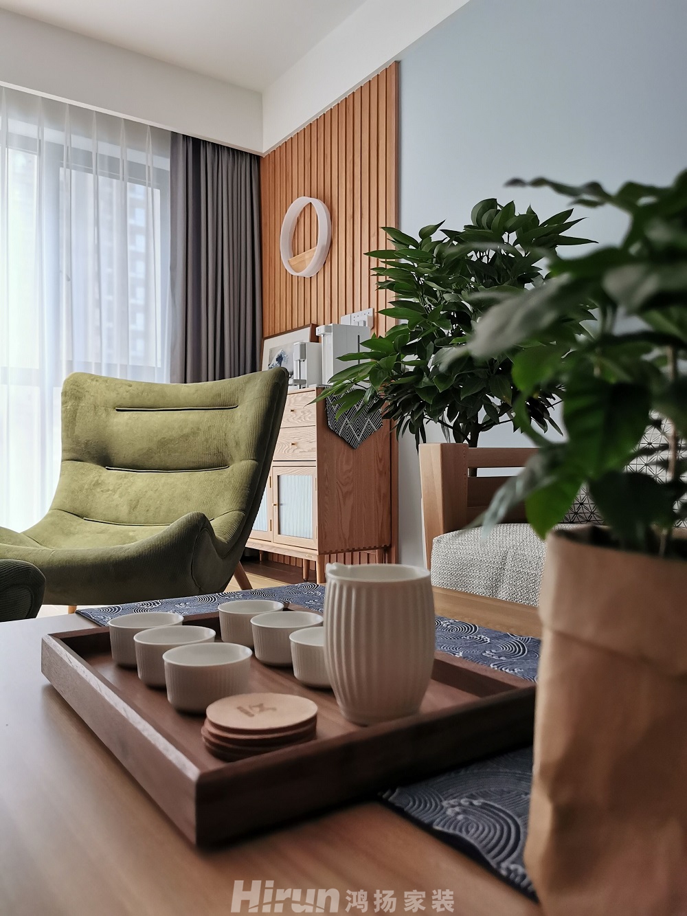 天元廣場110㎡北歐之光三居室 裝修案例效果圖-3