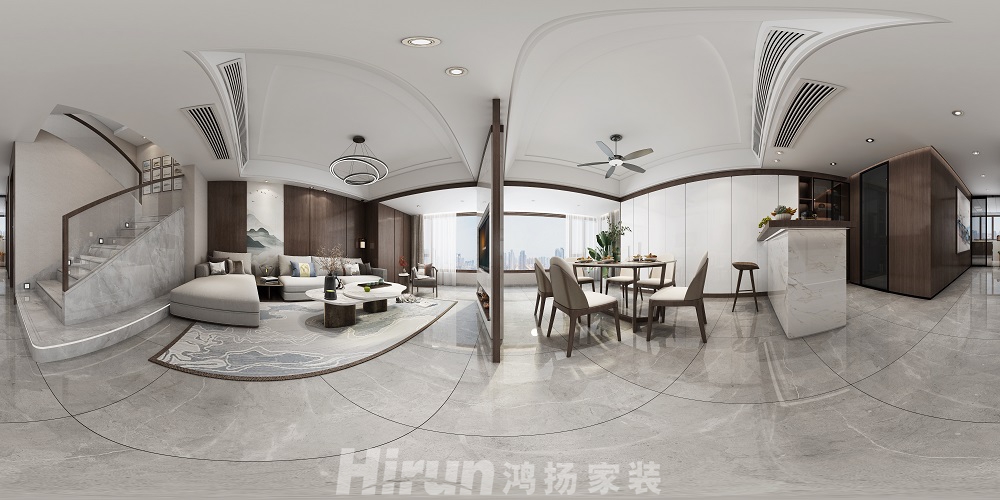 當(dāng)代上品灣320㎡復(fù)合寫意疊墅 裝修案例效果圖-360