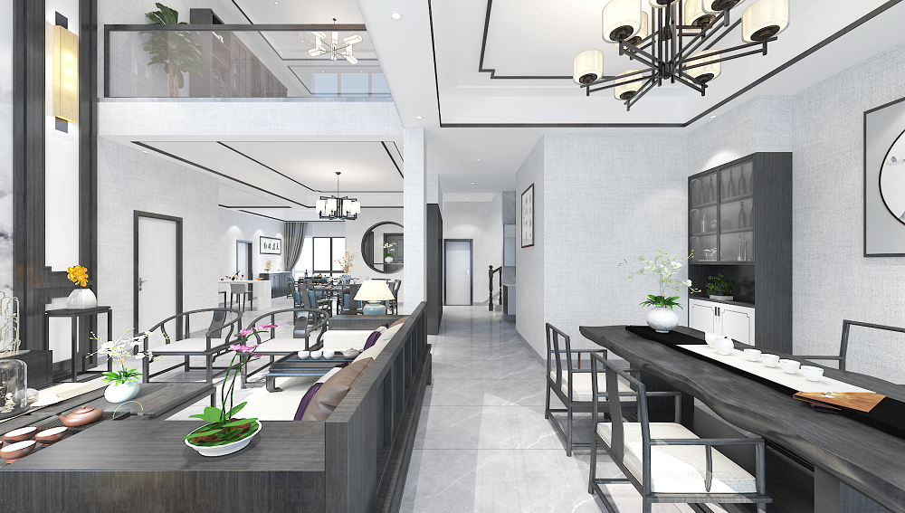 自建房300㎡寫意木構(gòu)別墅 裝修案例效果圖-10