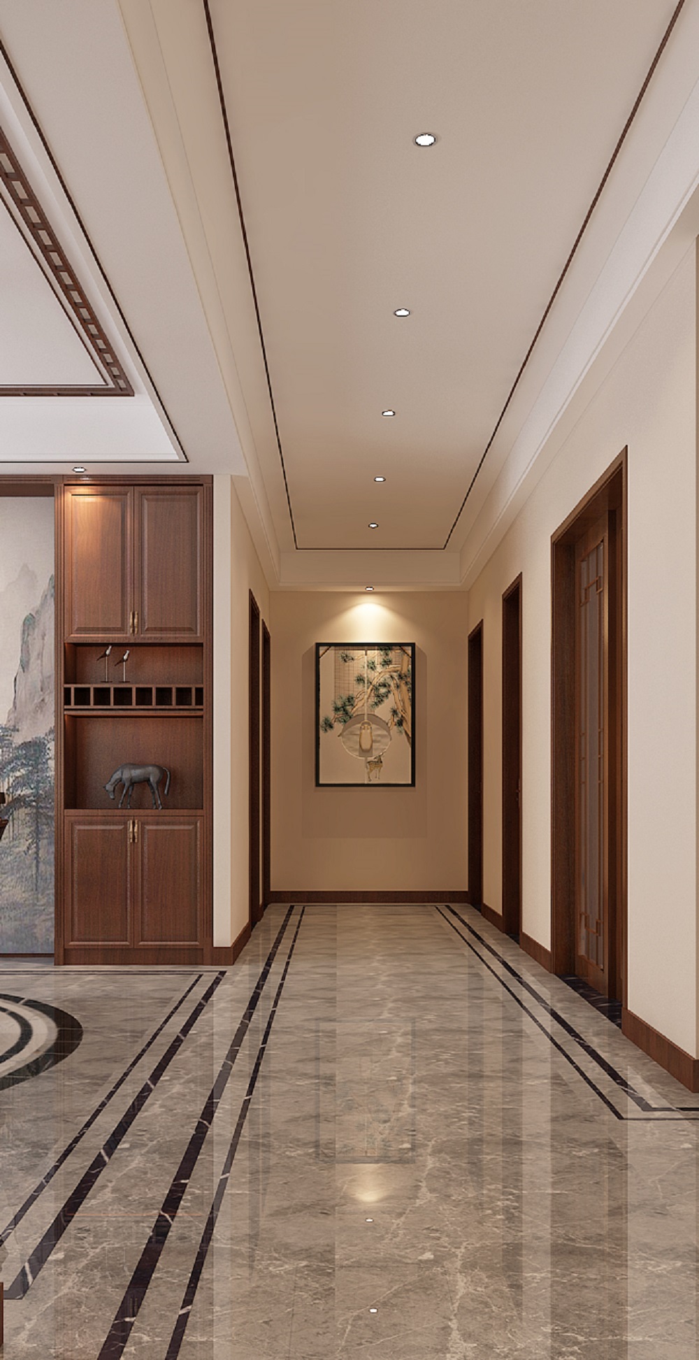 麗水山莊450㎡復合寫意別墅 裝修案例效果圖-6