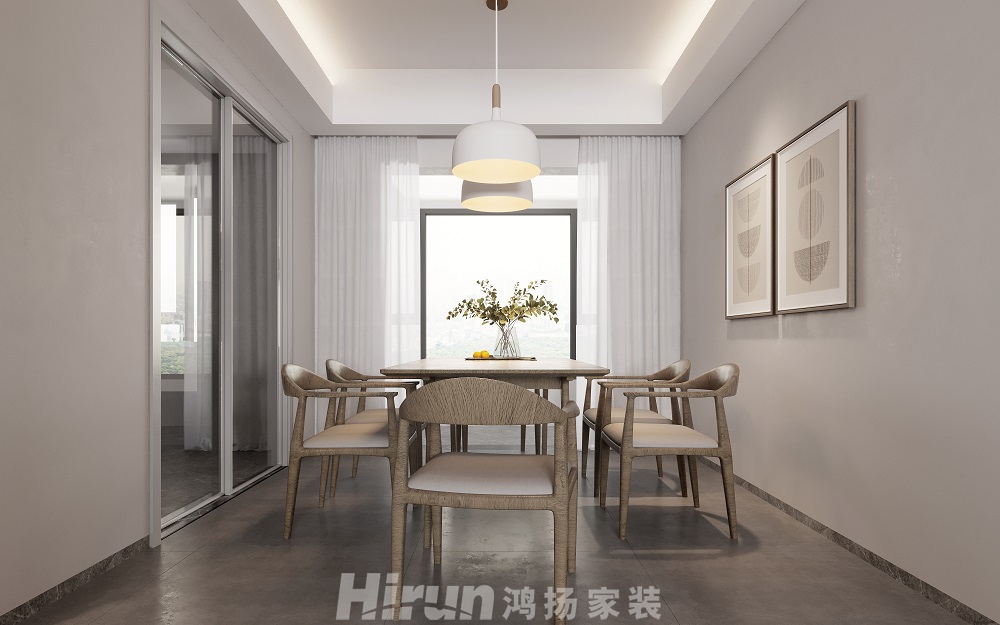 翠湖小區(qū)145㎡極簡(jiǎn)詫寂四居室 裝修案例效果圖-7