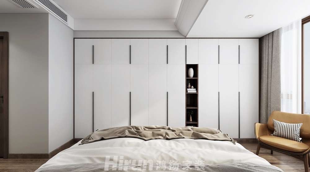 當(dāng)代上品灣320㎡復(fù)合寫意疊墅 裝修案例效果圖-12.主臥二