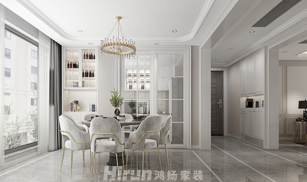 景秀家園145㎡輕歐簡美四居室 裝修案例效果圖-2