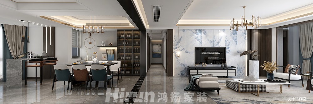 納帕溪谷137㎡寫意木構四居室 裝修案例效果圖-4(1)