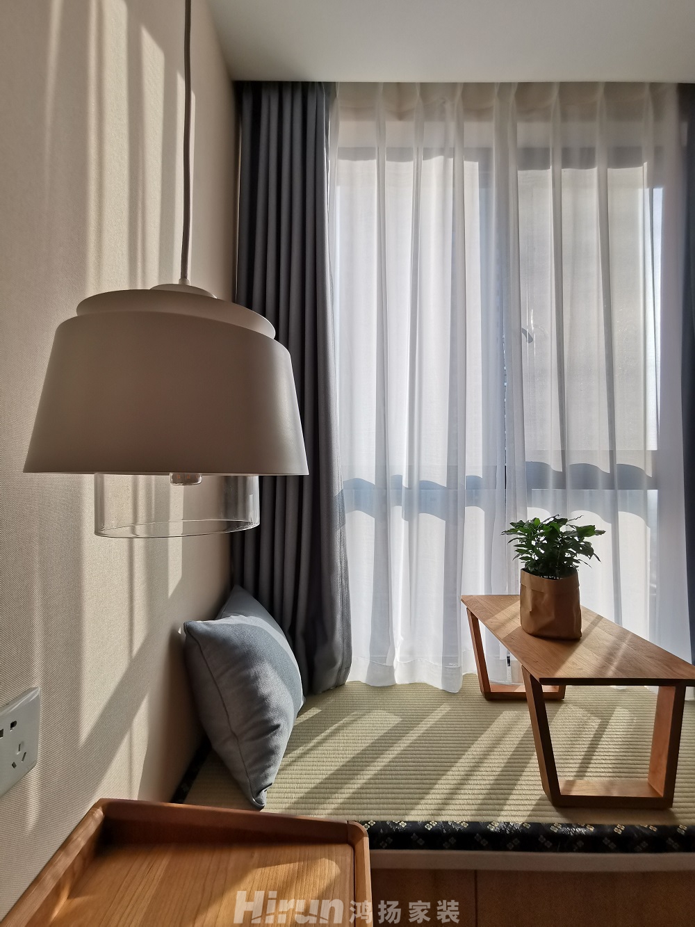 天元廣場110㎡北歐之光三居室 裝修案例效果圖-10