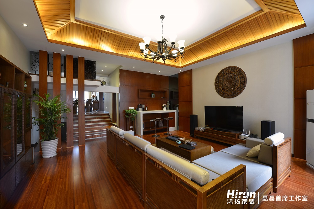 湖南婁底仙女峰別墅400㎡異域風情別墅 裝修案例效果圖-03