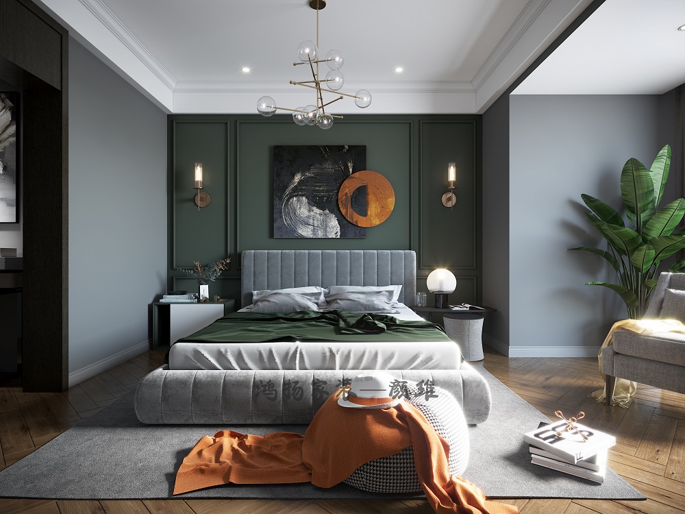 中建湖山240㎡雅致現代復式 裝修案例效果圖-主臥室
