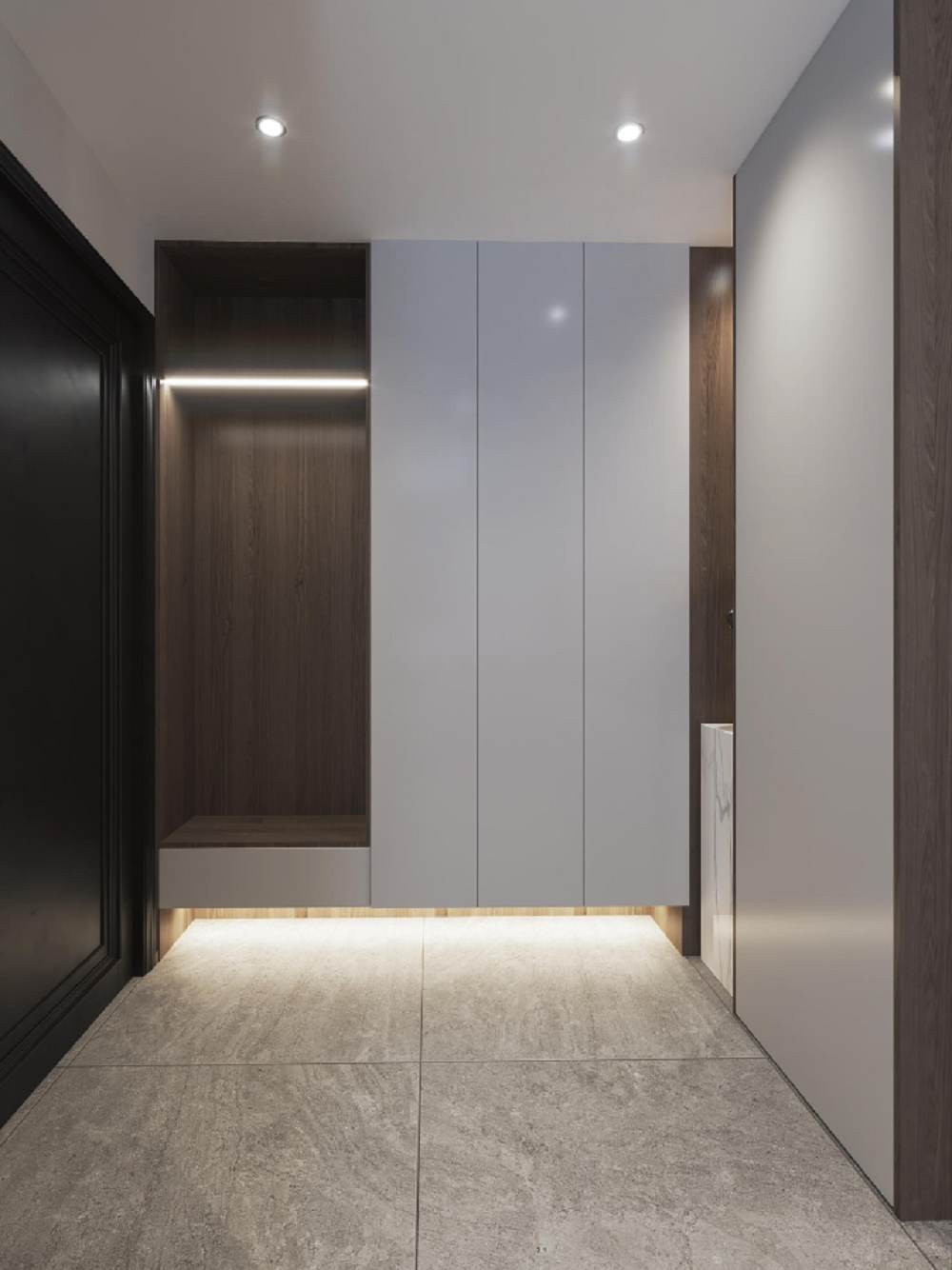 首地云夢臺110㎡雅致現代三居室 裝修案例效果圖-鞋柜