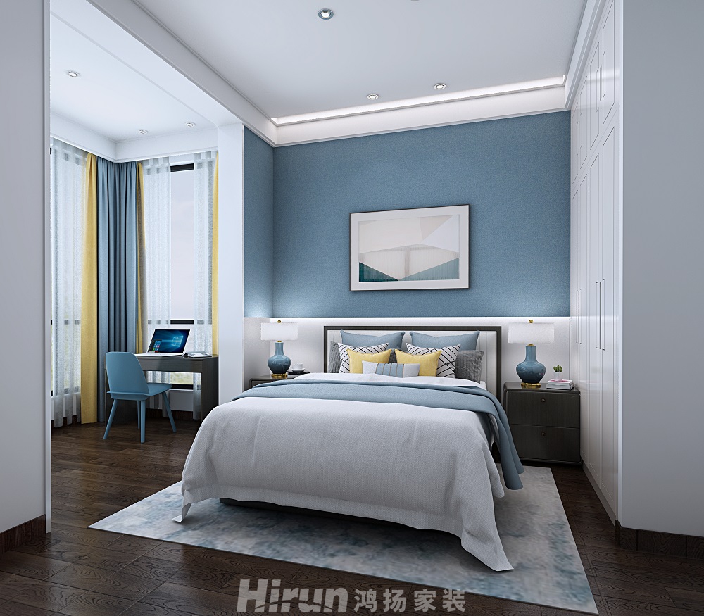 碧桂園280㎡復合寫意別墅 裝修案例效果圖-男孩房效果圖