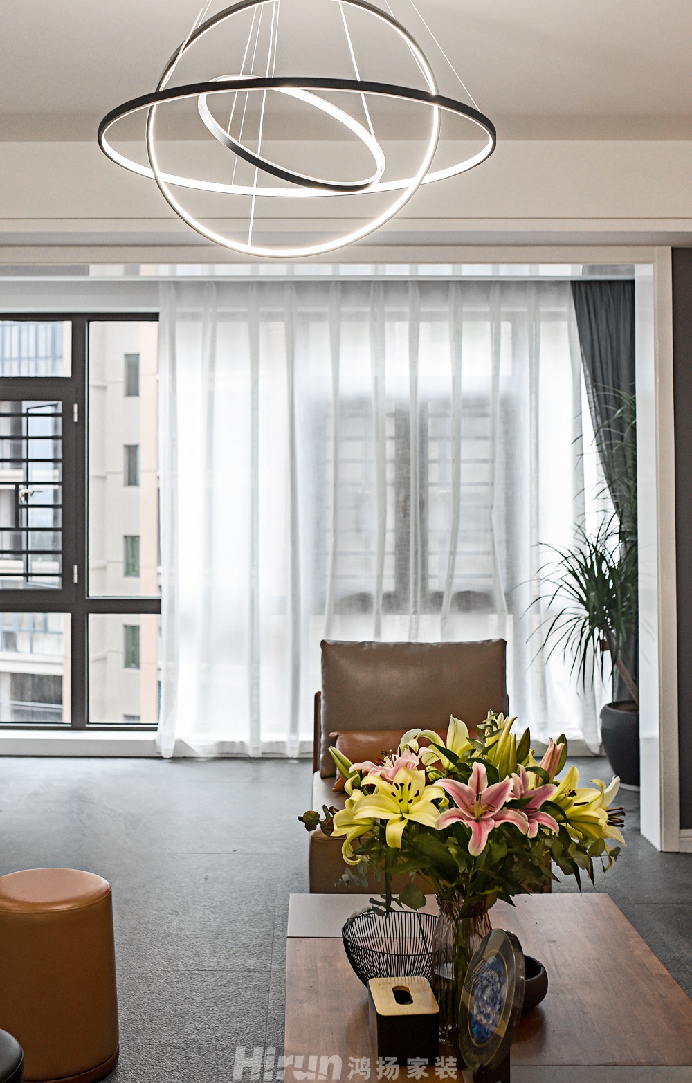 云升東方大院240㎡雅致現代復式 裝修案例效果圖-12