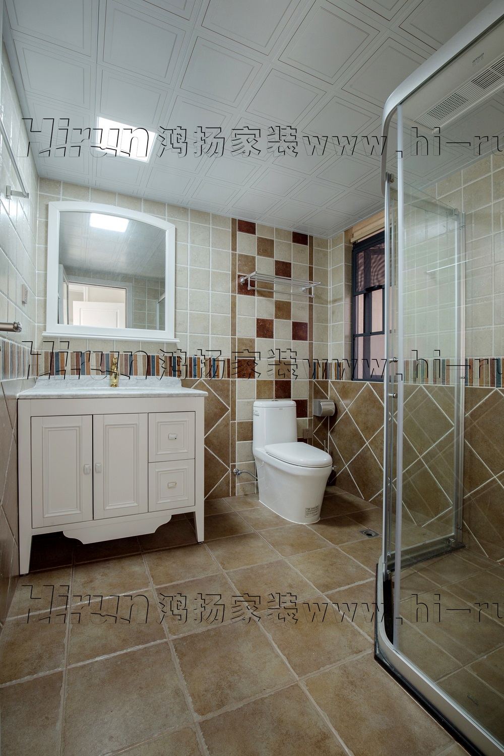 恒大華府130㎡輕歐簡(jiǎn)美四居室 裝修案例效果圖-07