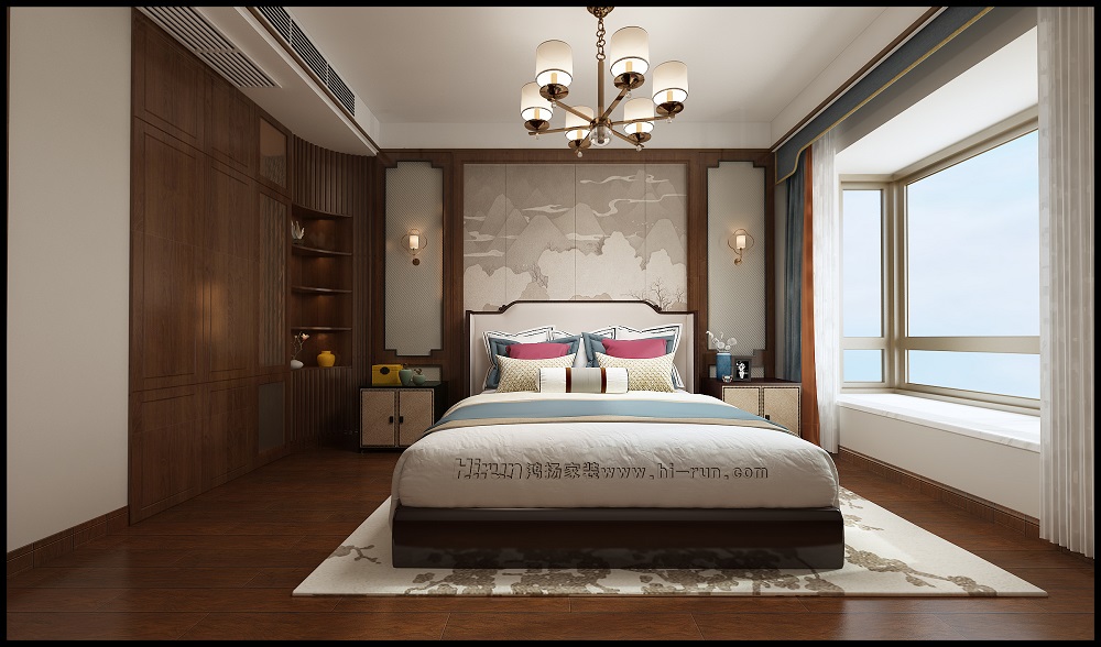 華晨金水灣180㎡復合寫意大平層 裝修案例效果圖-06主臥