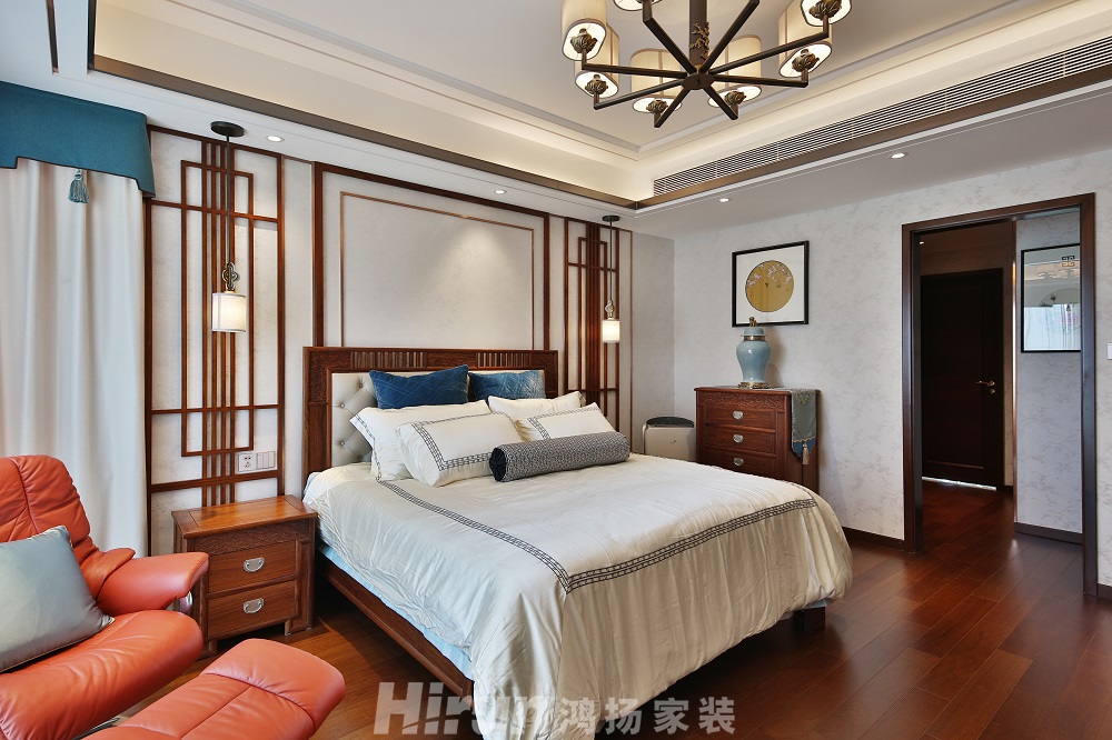 晉合湘水灣280㎡東方古雅大平層 裝修案例效果圖-6