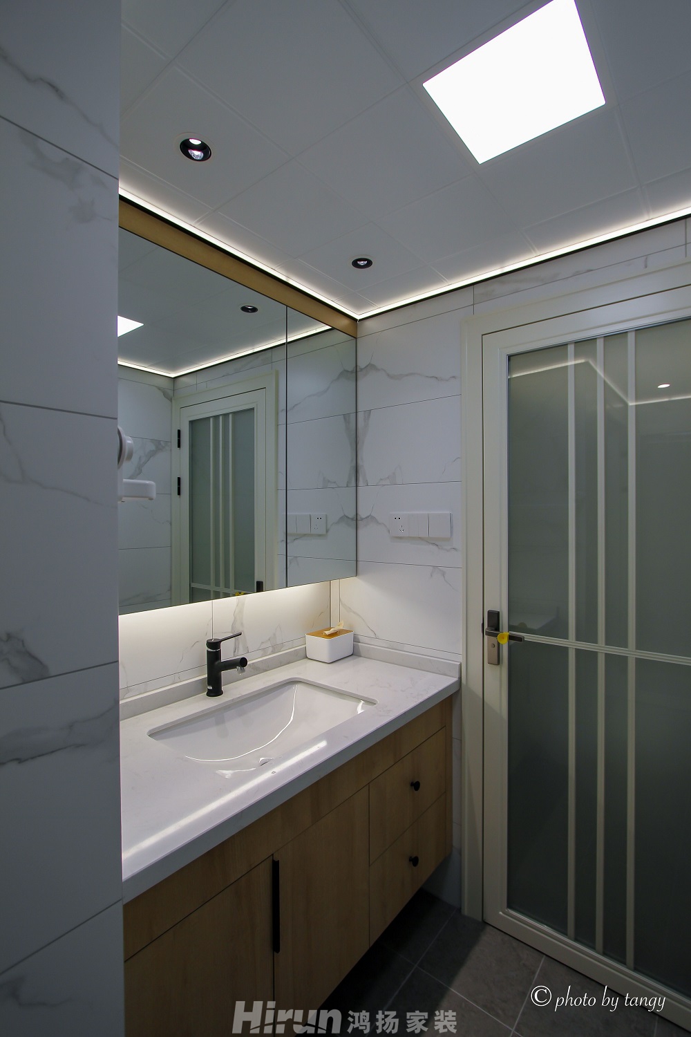 天元廣場110㎡北歐之光三居室 裝修案例效果圖-9