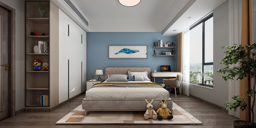 聯(lián)誼麗景灣160㎡復(fù)合寫意四居室 裝修案例效果圖-8