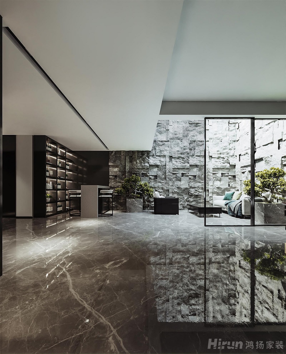 明昇壹城300㎡雅致現(xiàn)代別墅 裝修案例效果圖-G132393394071675